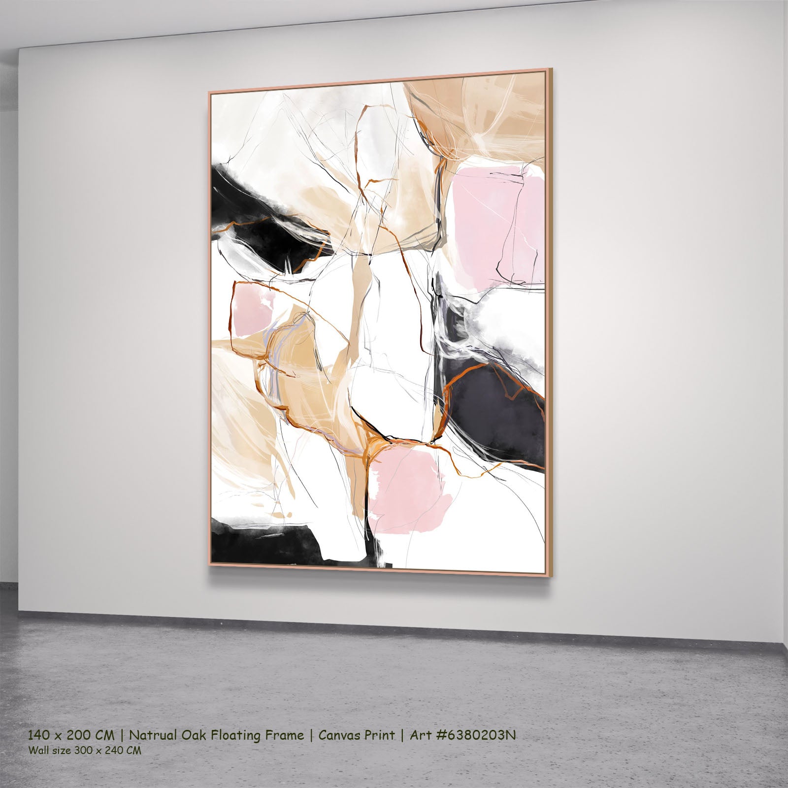 475N natural oak — large canvas print