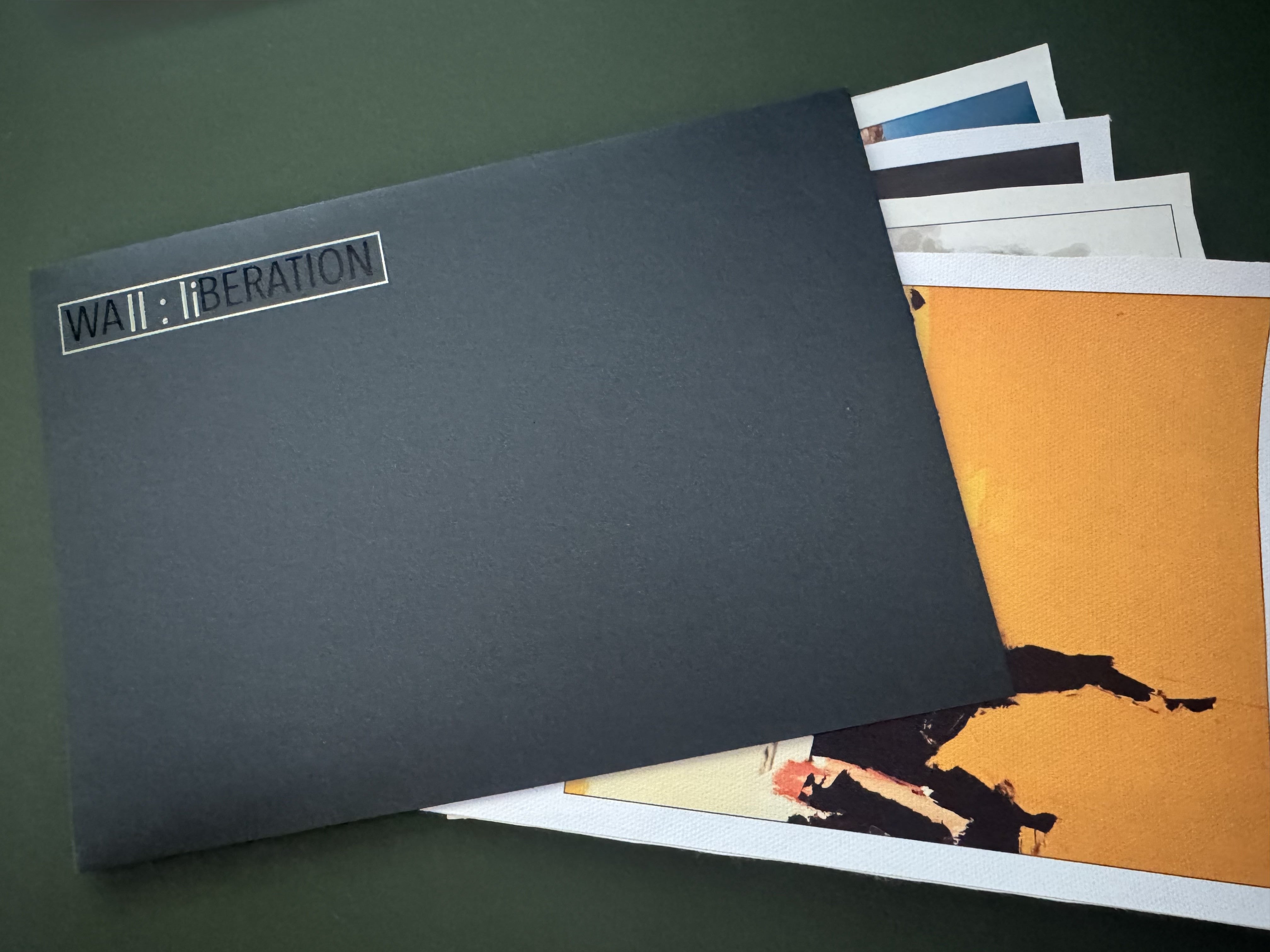 Wall Liberation print sample pack — branded envelope with printed canvas samples