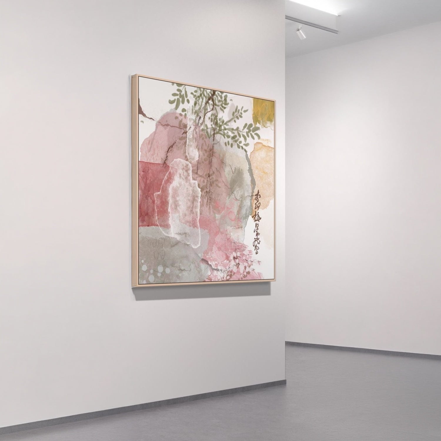 Japanese Garden II — large abstract canvas print on the wall of a modern interior