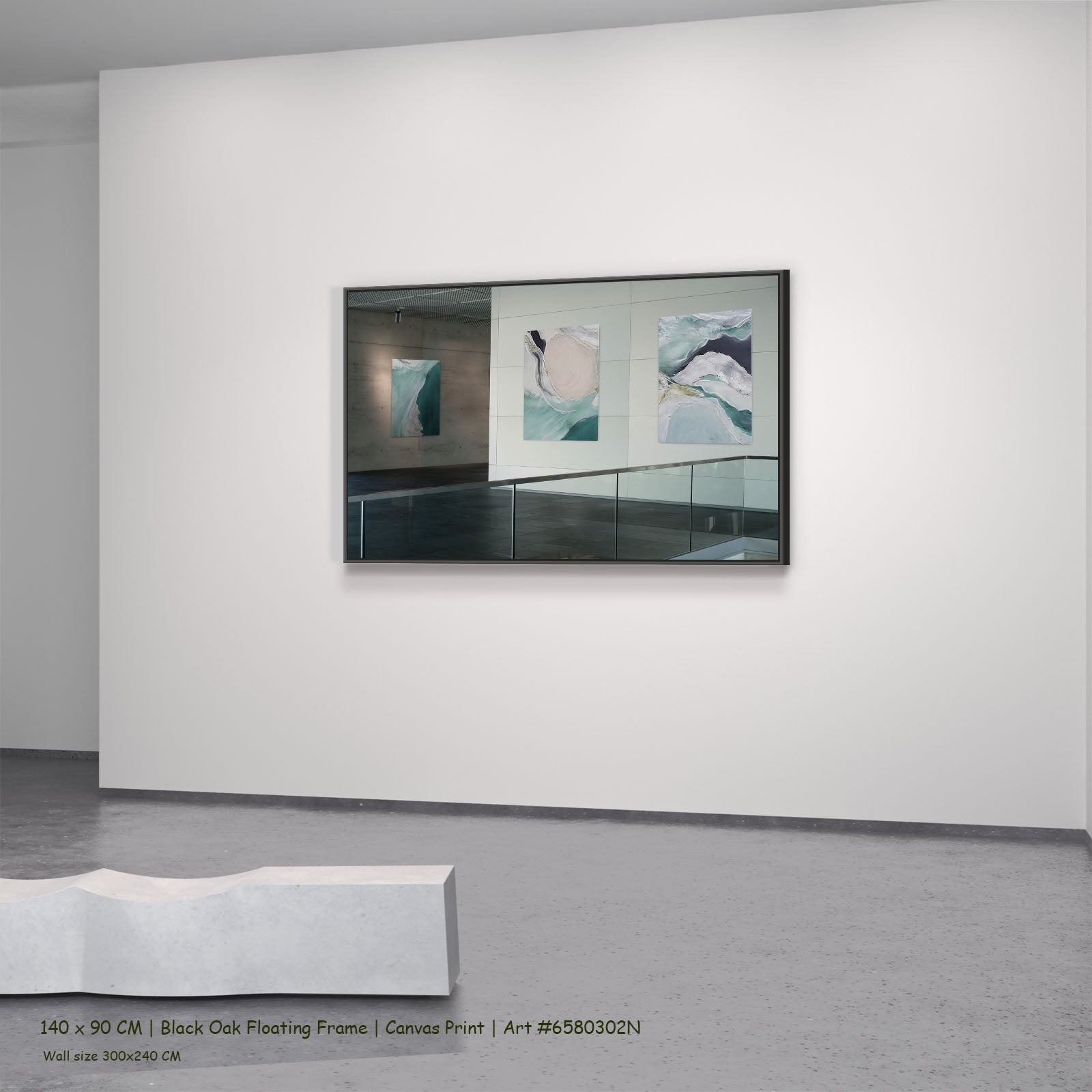 777N black oak — large canvas print