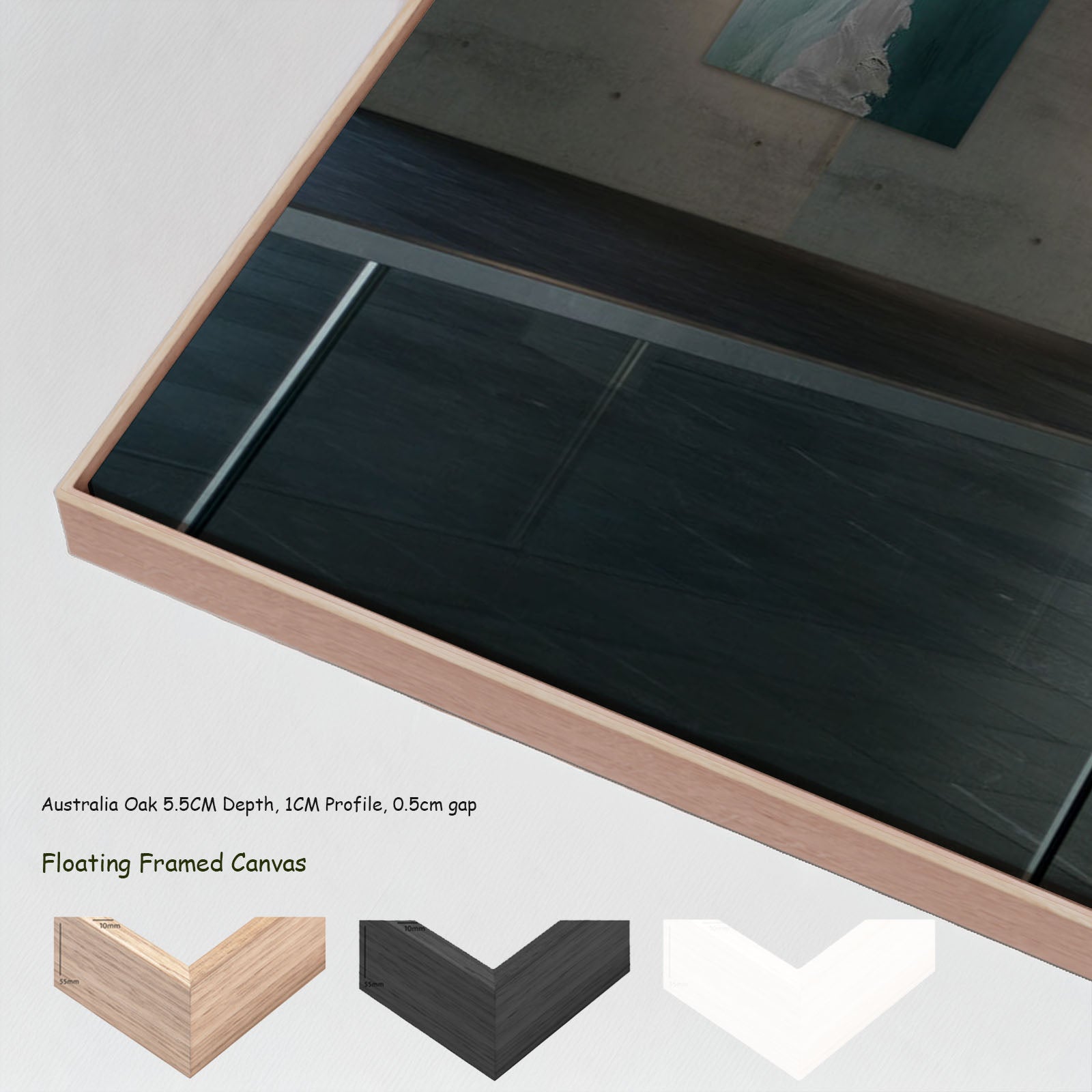 777N floating frames — large canvas print
