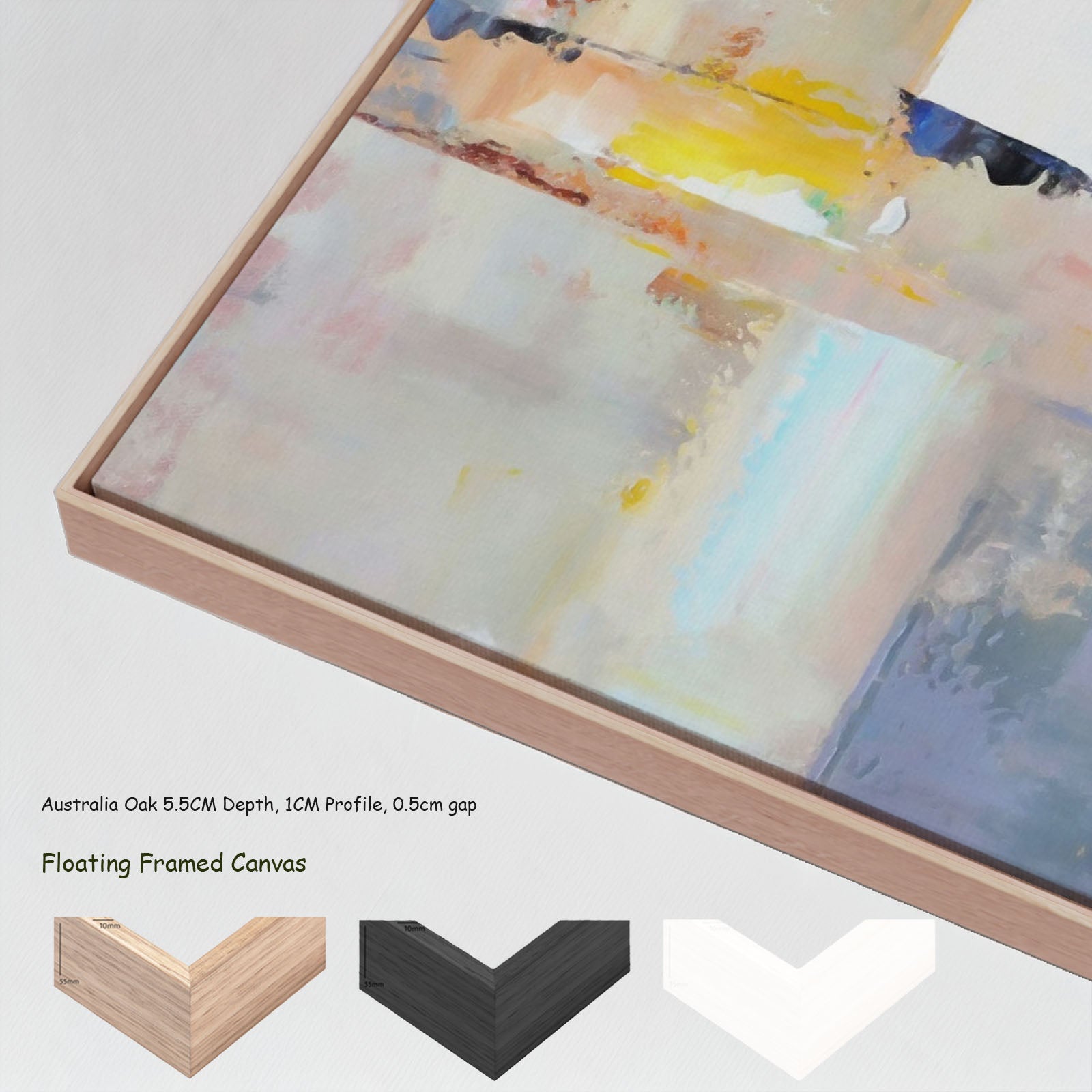 783N floating frames — large canvas print