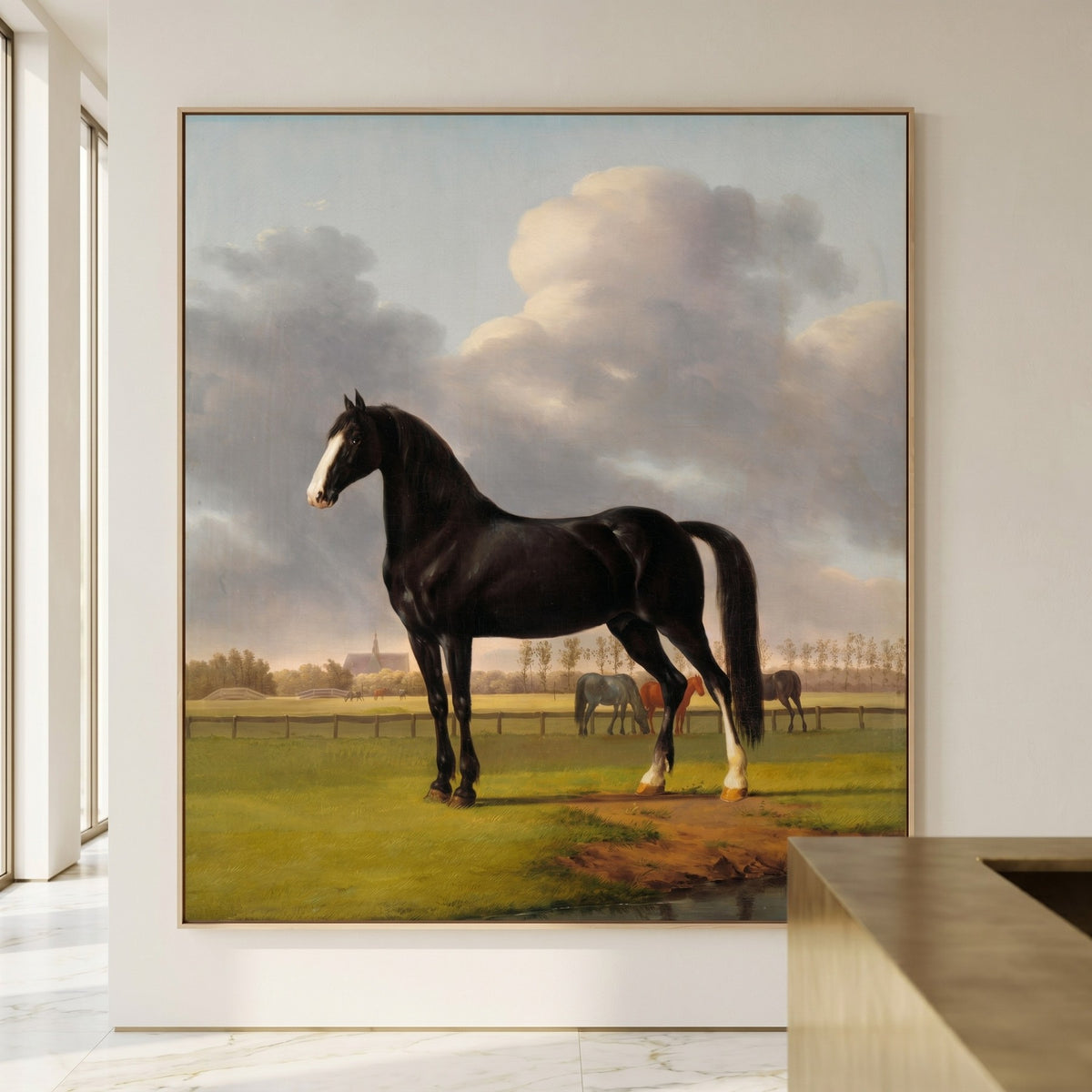 Anthony Oberman | Large Green Equestrian Canvas Wall Art | De Vlugge