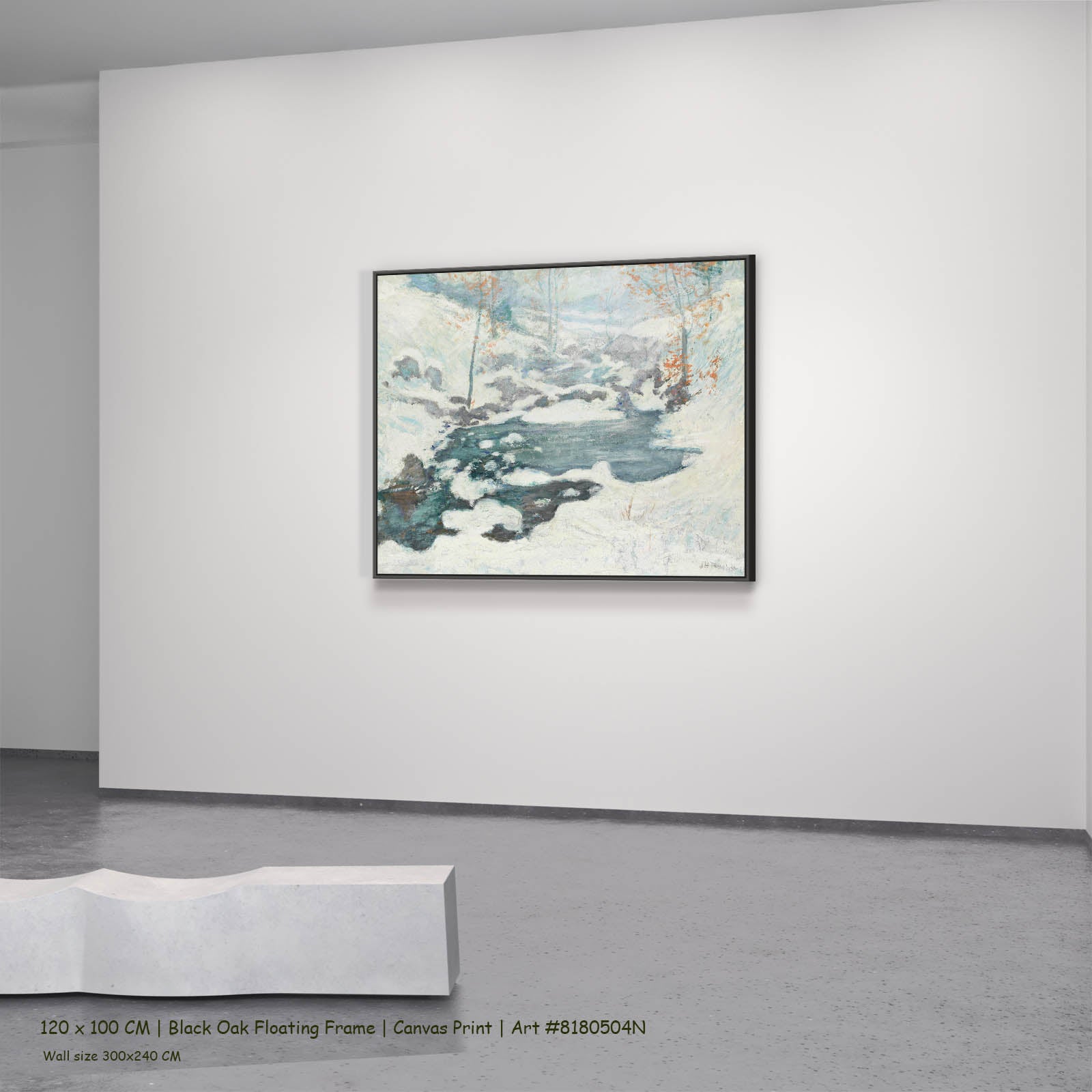 Icebound | John Henry Twachtman | 100×80 to 300×240 CM — back view