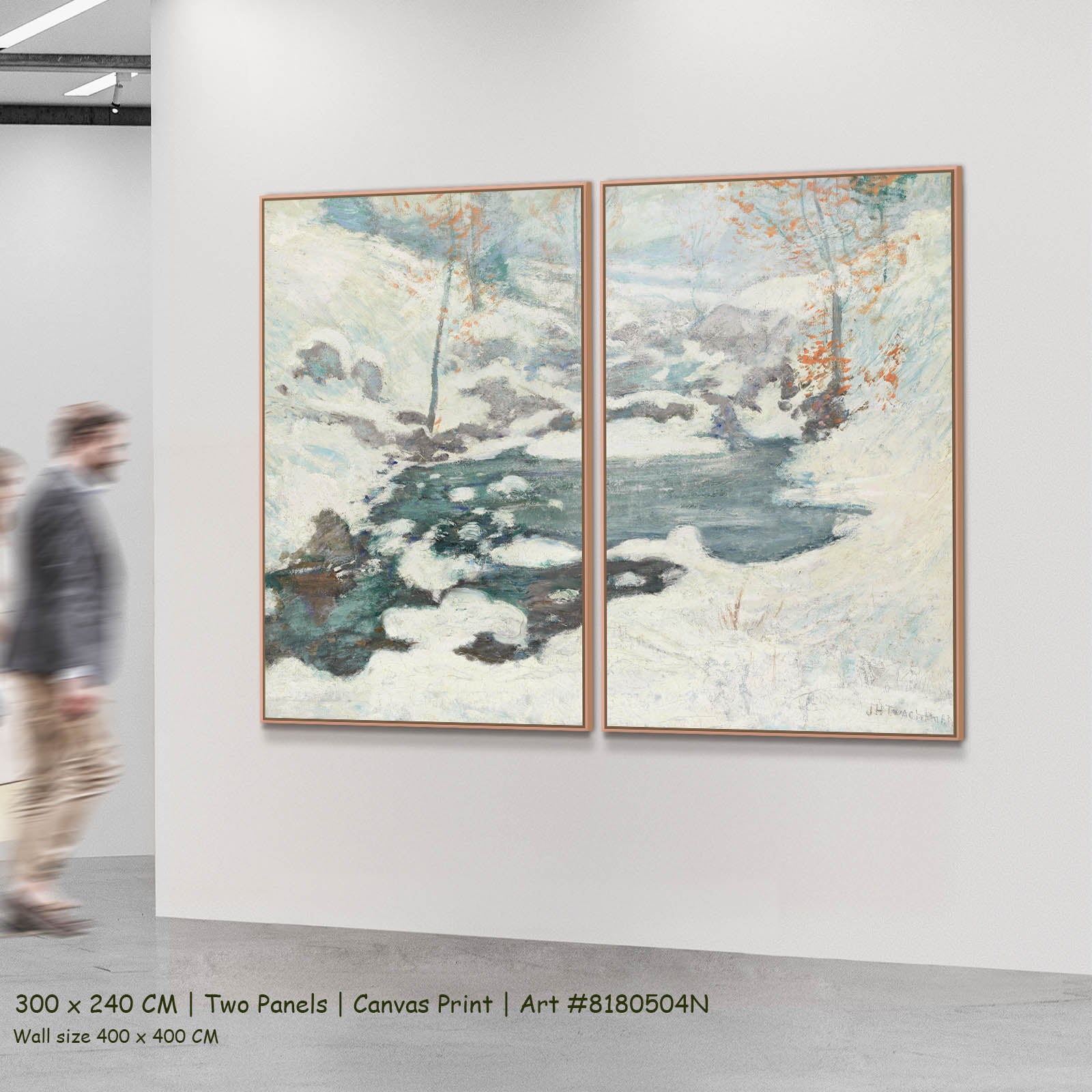 Icebound | John Henry Twachtman | 100×80 to 300×240 CM — installation