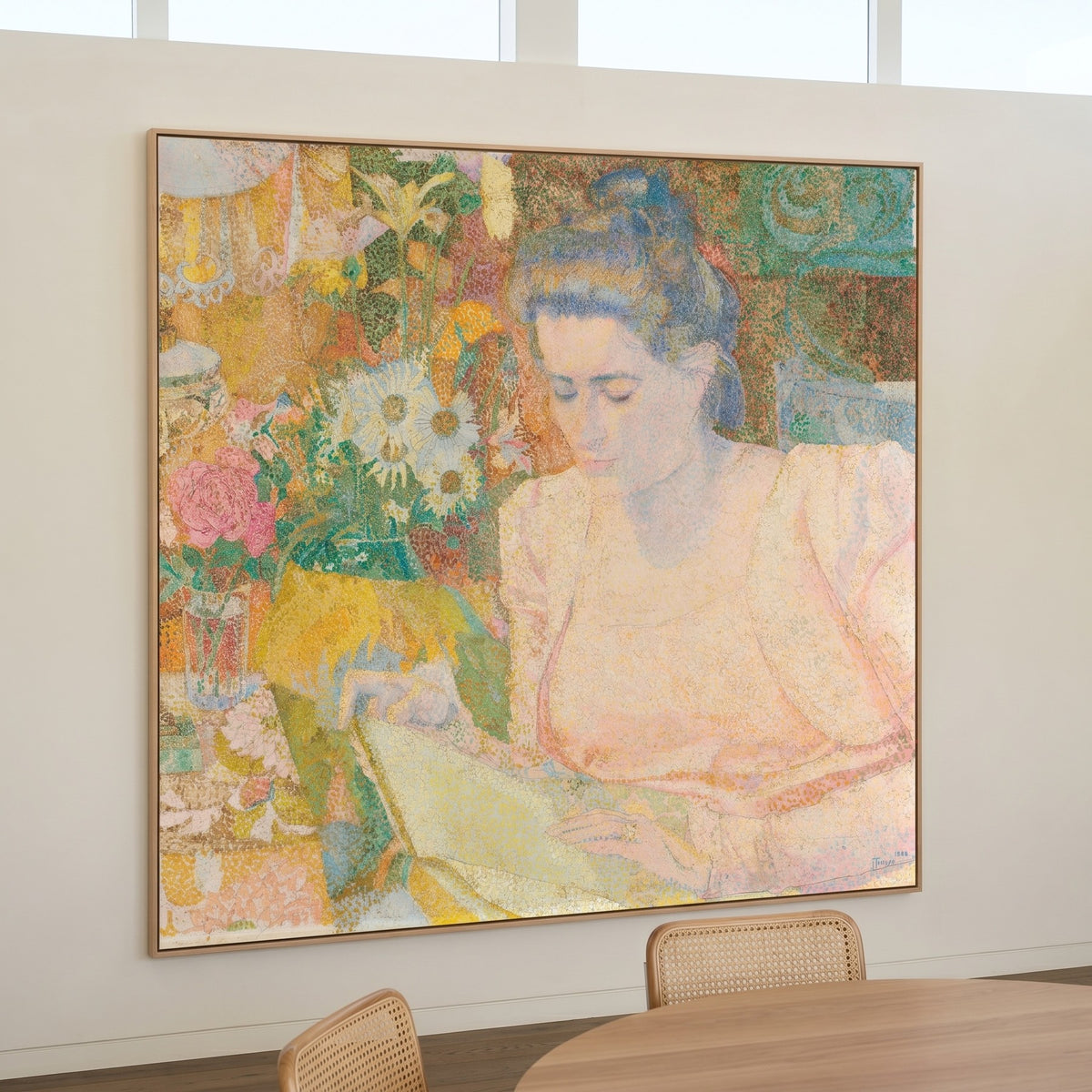 Jan Toorop | Large Yellow White Symbolist Canvas Wall Art | Marie Jeanette de Lange