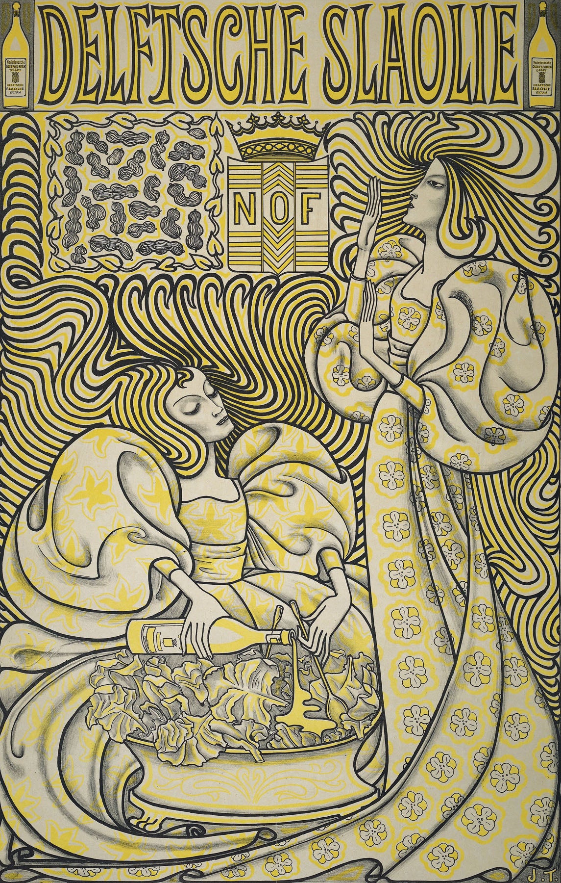 Delftsche Slaolie (Poster for Delft Salad Oil) | Jan Toorop | 80×120 to 300×480 CM — detail