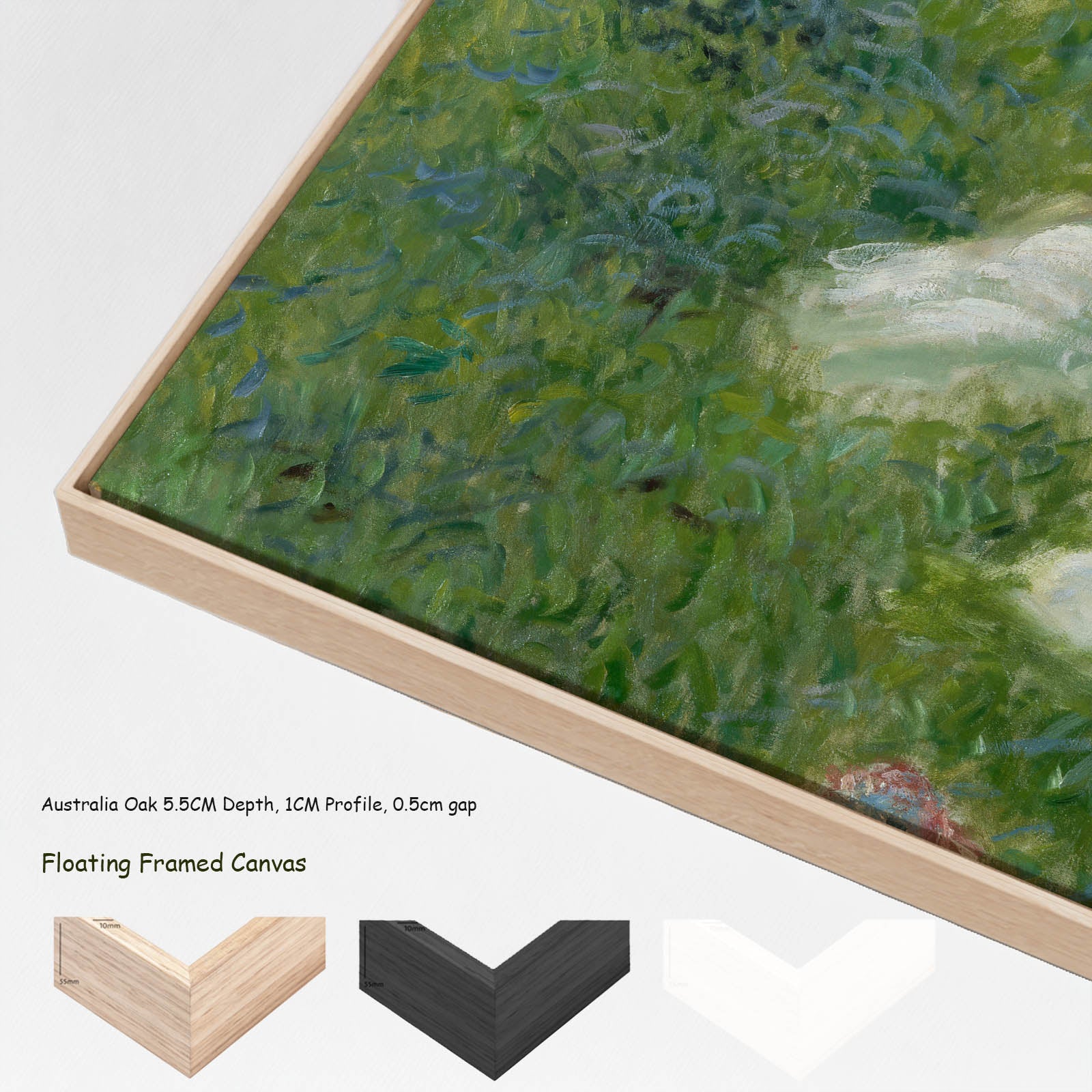 The Turkeys canvas wall art with floating frame options
