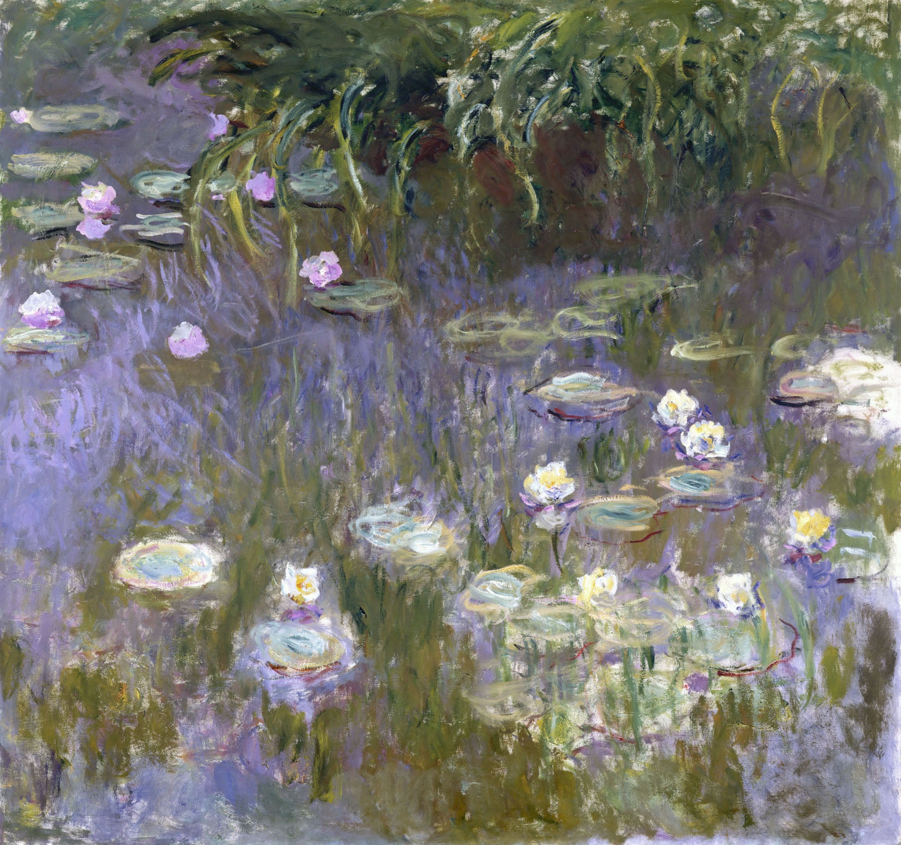 Water Lilies (Square Composition) | Claude Monet | 80×80 to 300×300 CM — detail