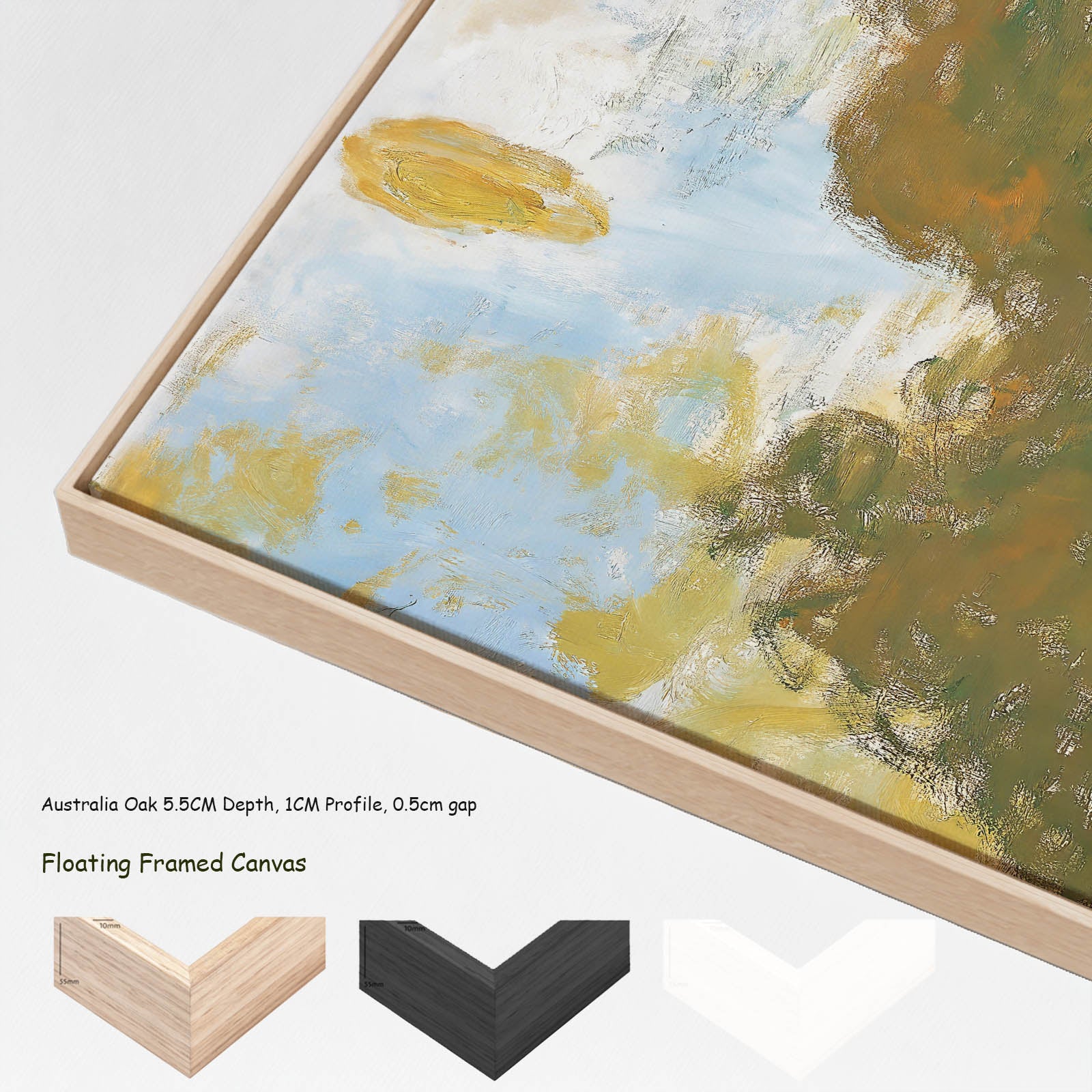 The Water Lily Pond canvas wall art with floating frame options