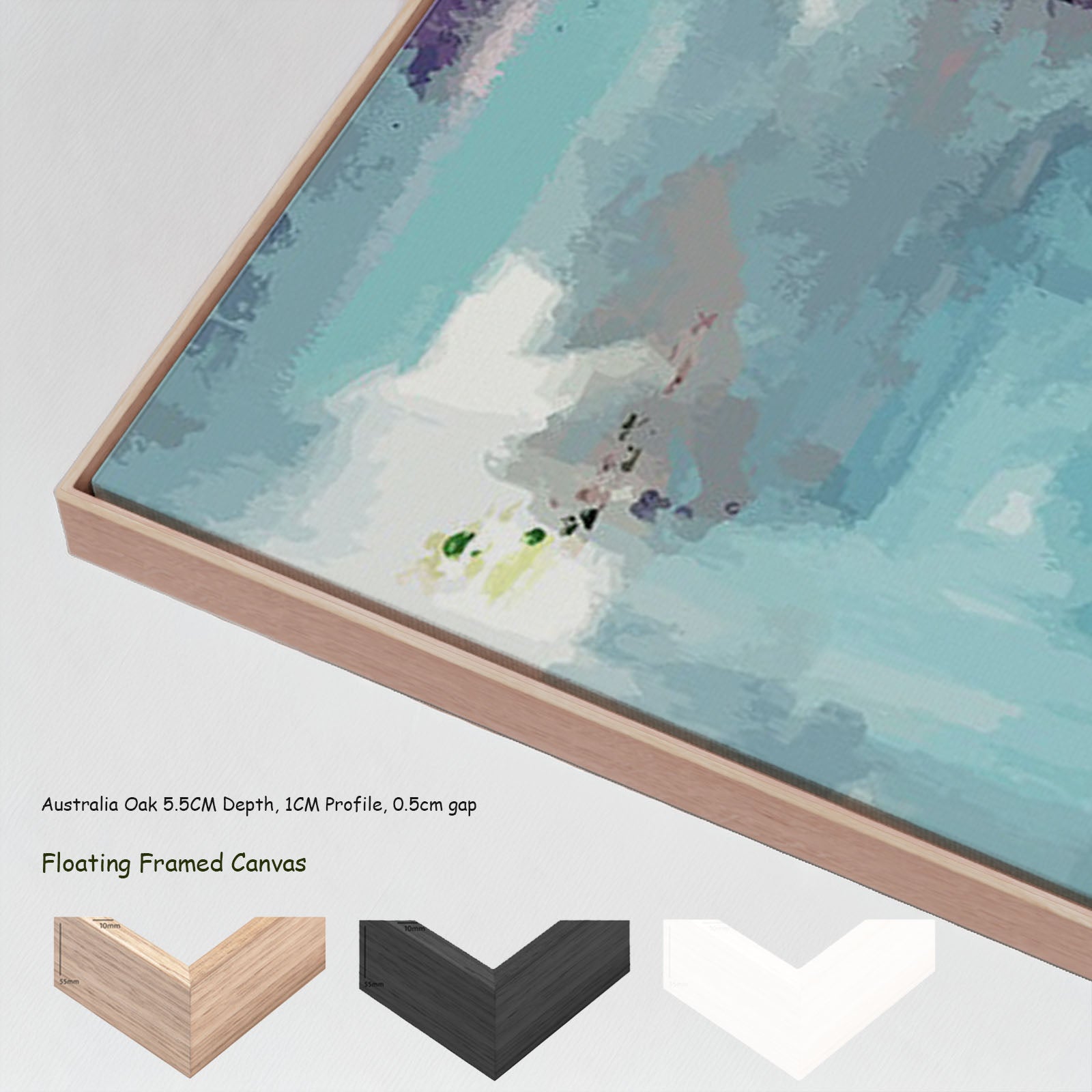 898N floating frames — large canvas print