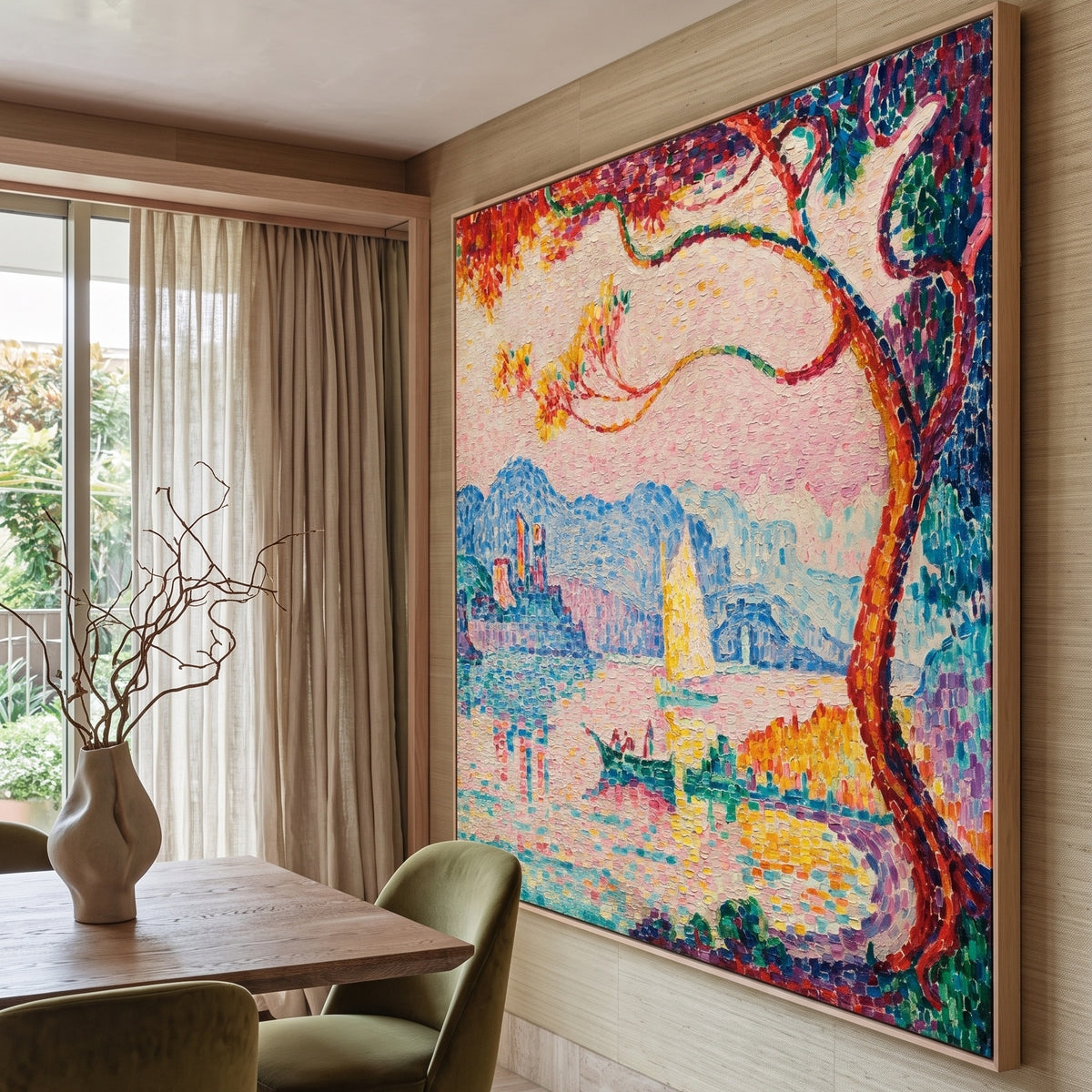 Paul Signac | XL Pointillist Canvas Print | Antibes, Petit Port