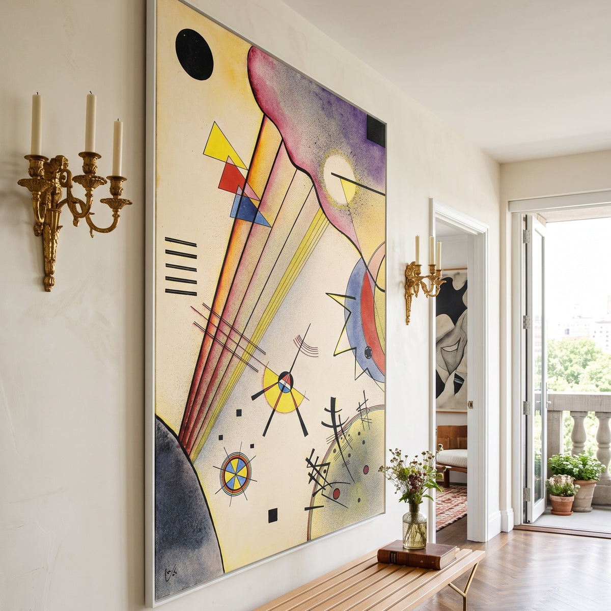 Wassily Kandinsky | Extra Large Pink Wall Art | Deutliche Verbindung