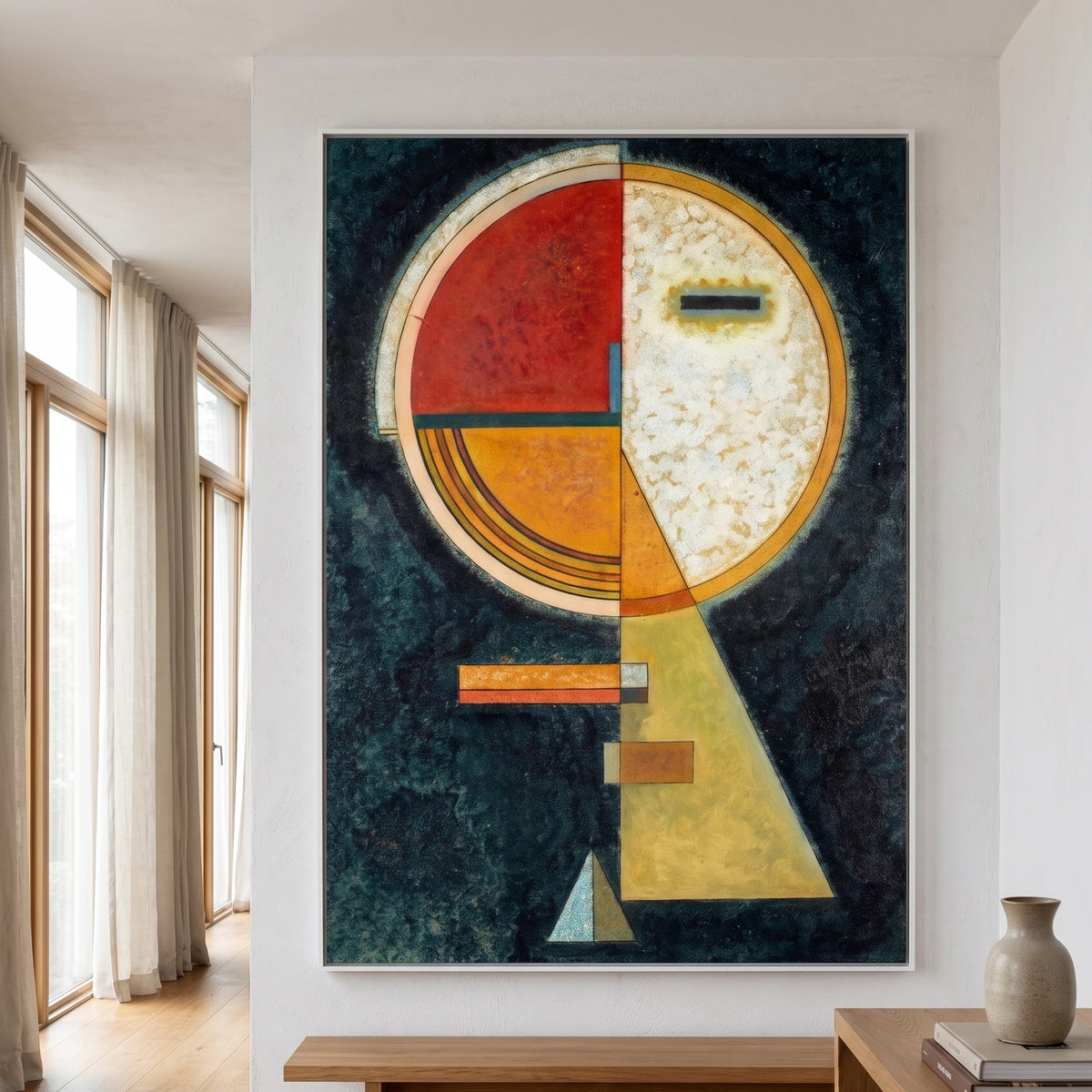 Wassily Kandinsky | Large Green Abstract Canvas Wall Art | Unstable Compensation