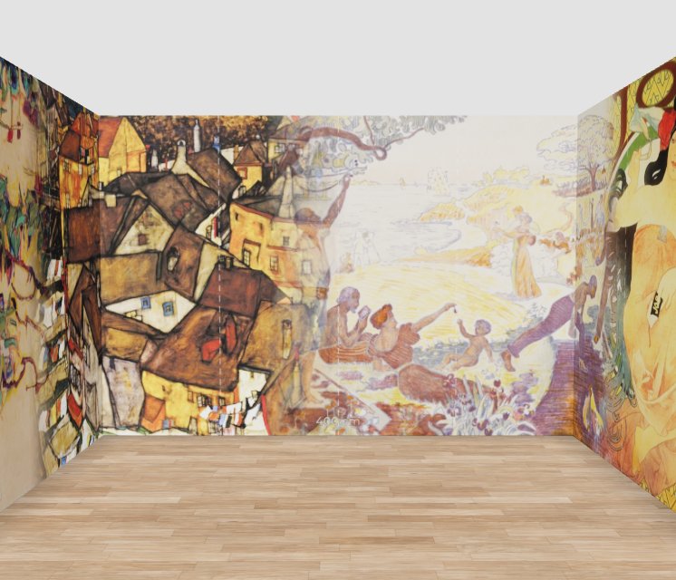 Wall mural room preview