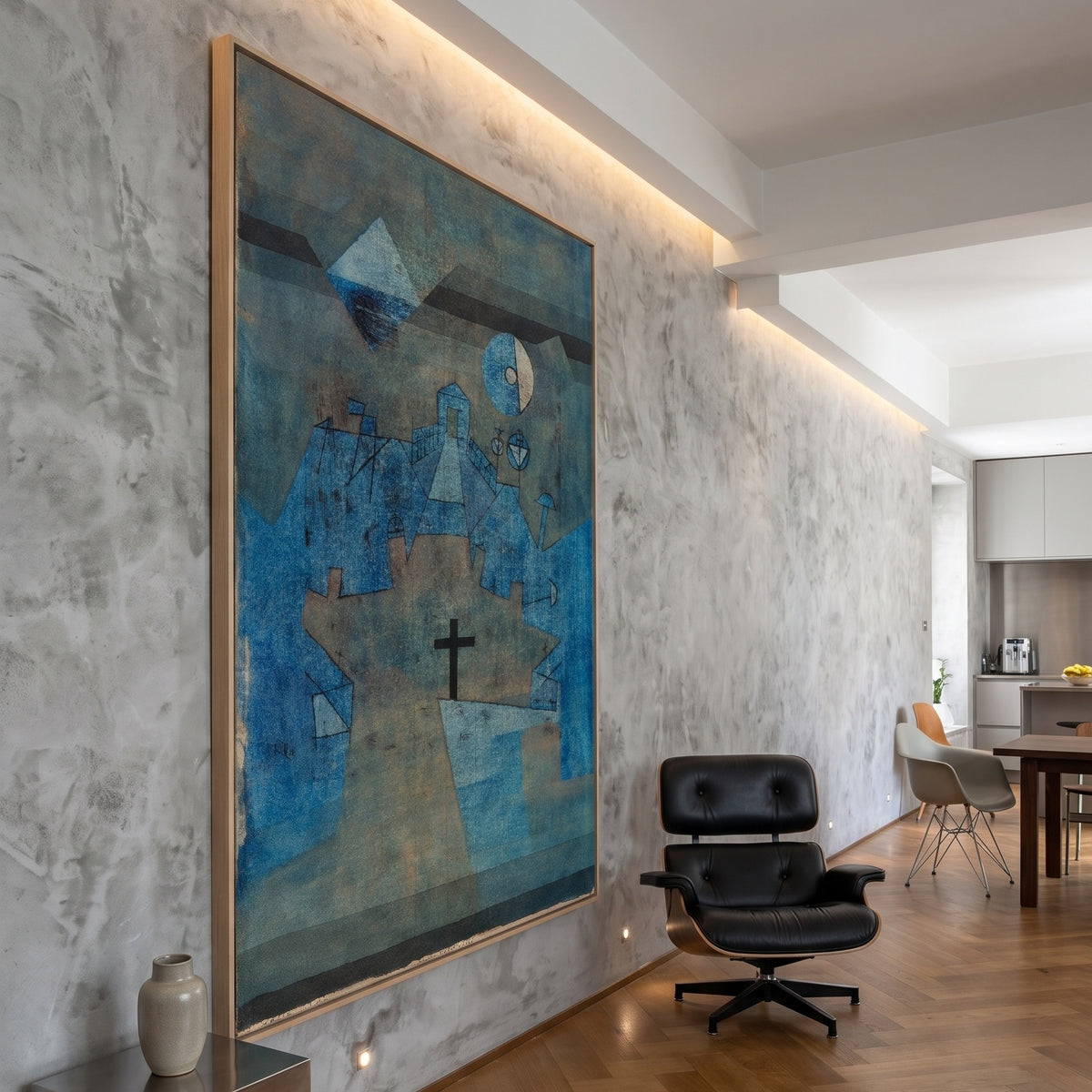 Paul Klee | Extra Large Blue Canvas Wall Art | Dune Cemetery