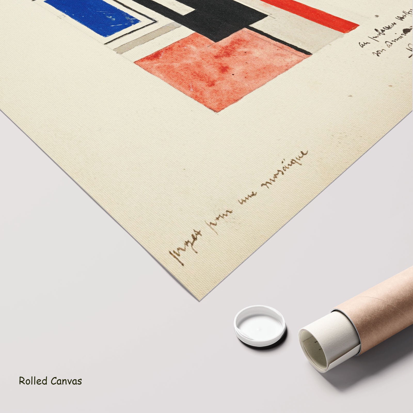 Projet pour une mosaïque by Fernand Léger as a large rolled blue and white Cubist Abstract canvas print