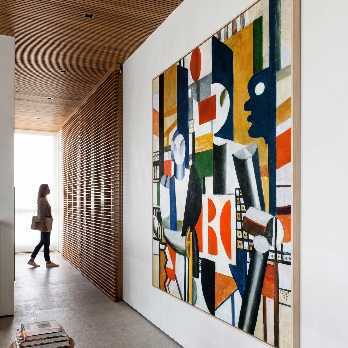 Fernand Léger | Large Orange Canvas Art | Men in the City