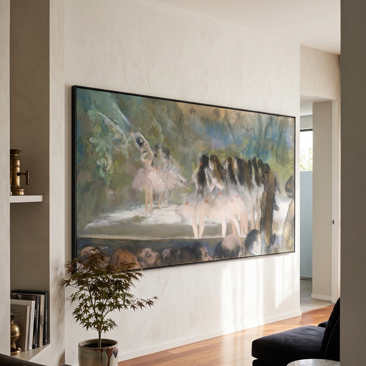 Edgar Degas | Panoramic Green Impressionist Canvas Art | Paris Opéra Ballet