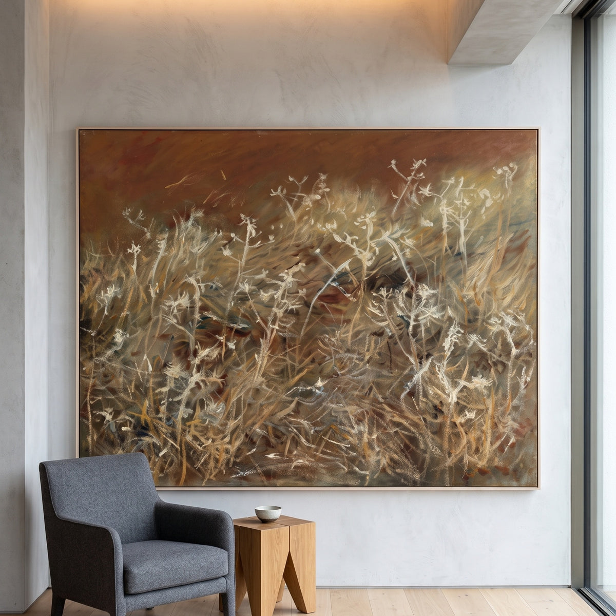 John Singer Sargent | Huge Gold Brown Impressionist Canvas Art | Thistles