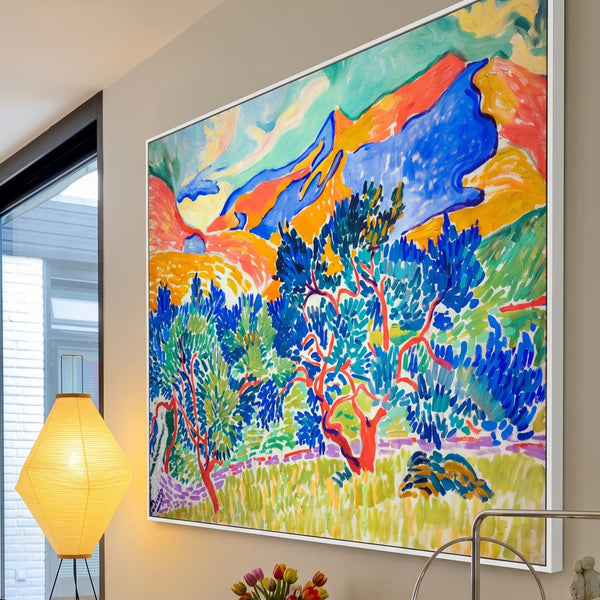 André Derain | Large Blue Fauvist Canvas Art | Mountains at Collioure
