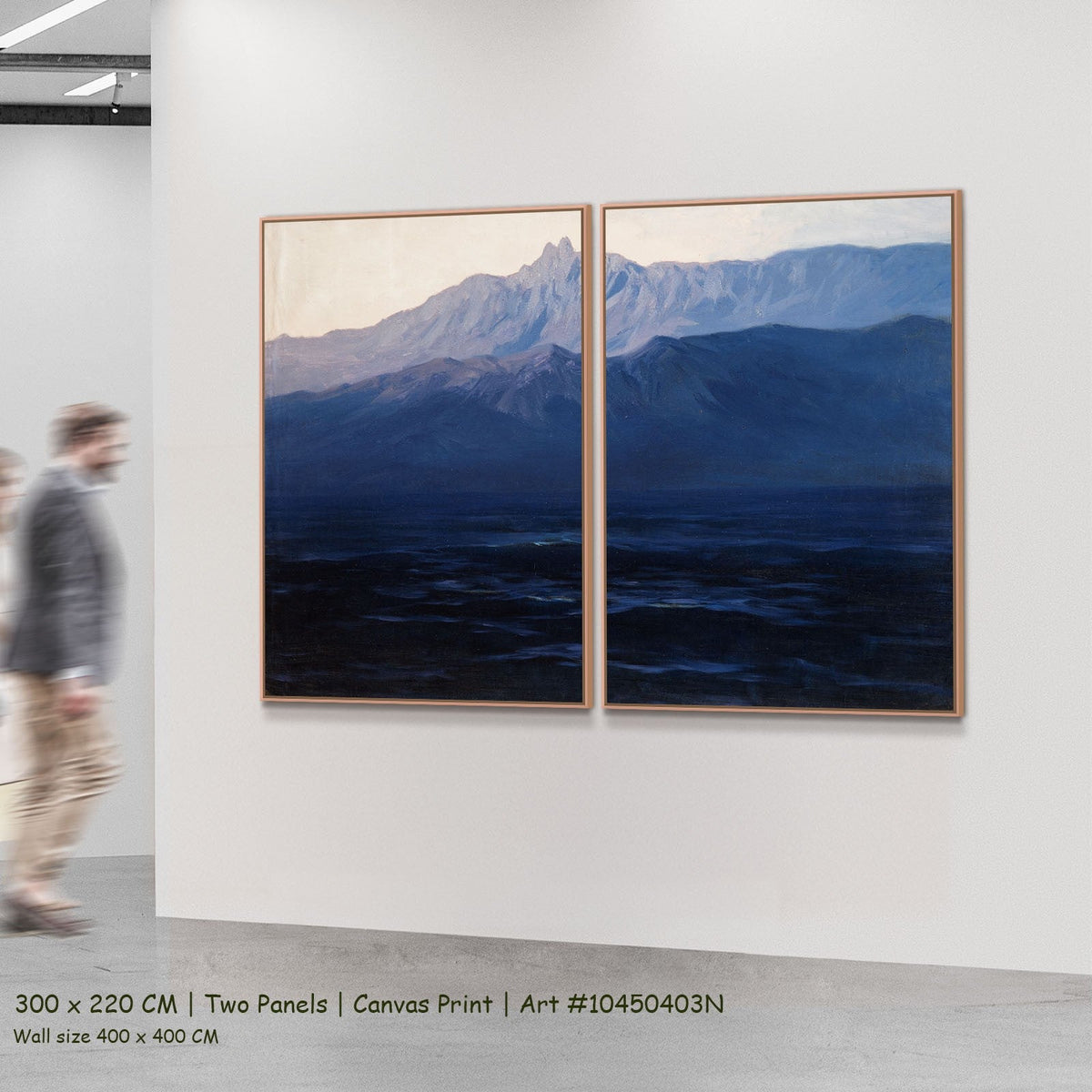 Ai-Petri. Crimea by Arkhip Kuindzhi as a large two-panel blue and grey Landscape canvas set