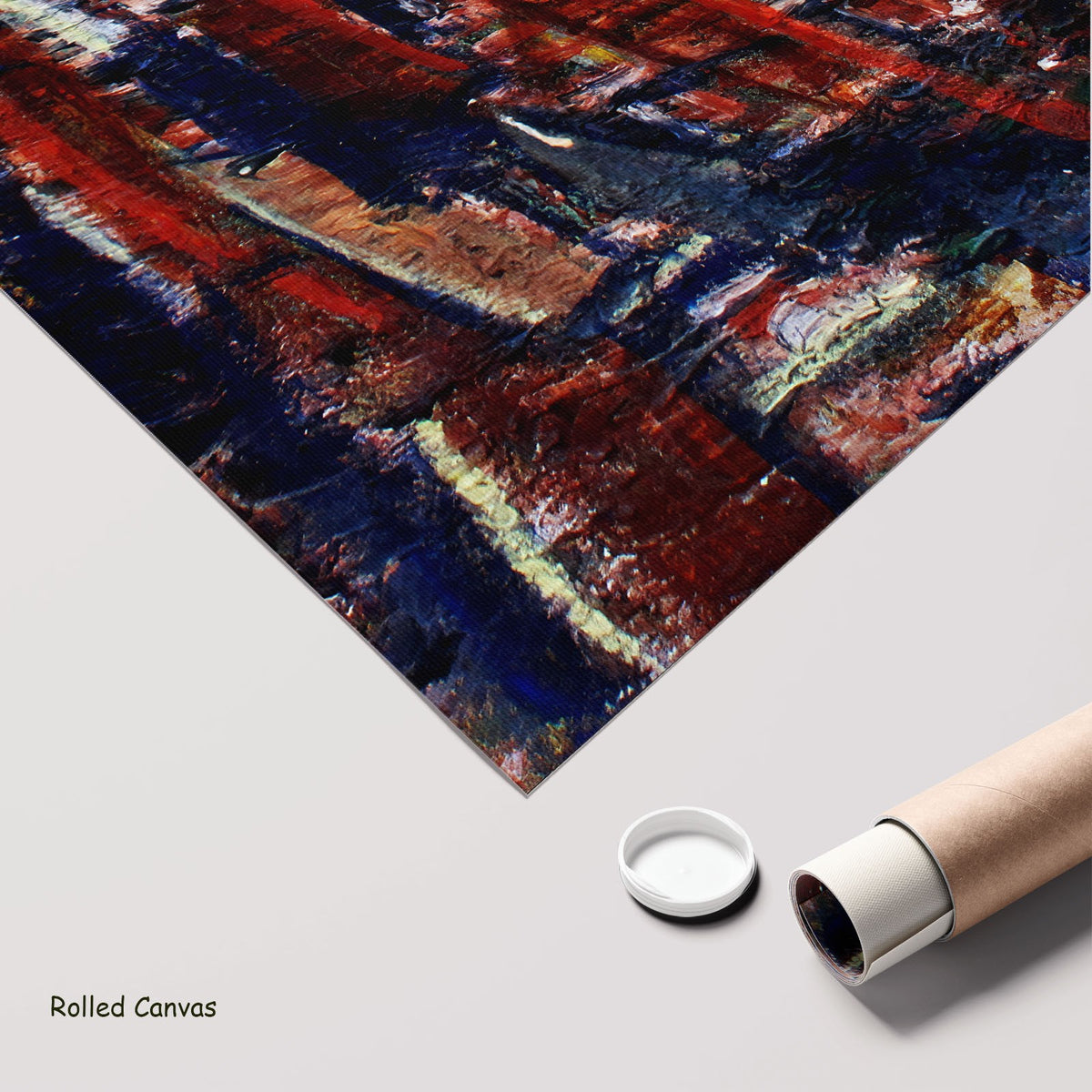 The Collegiate Church of St. Patrocli by Christian Rohlfs as a large rolled red and blue Expressionist canvas print