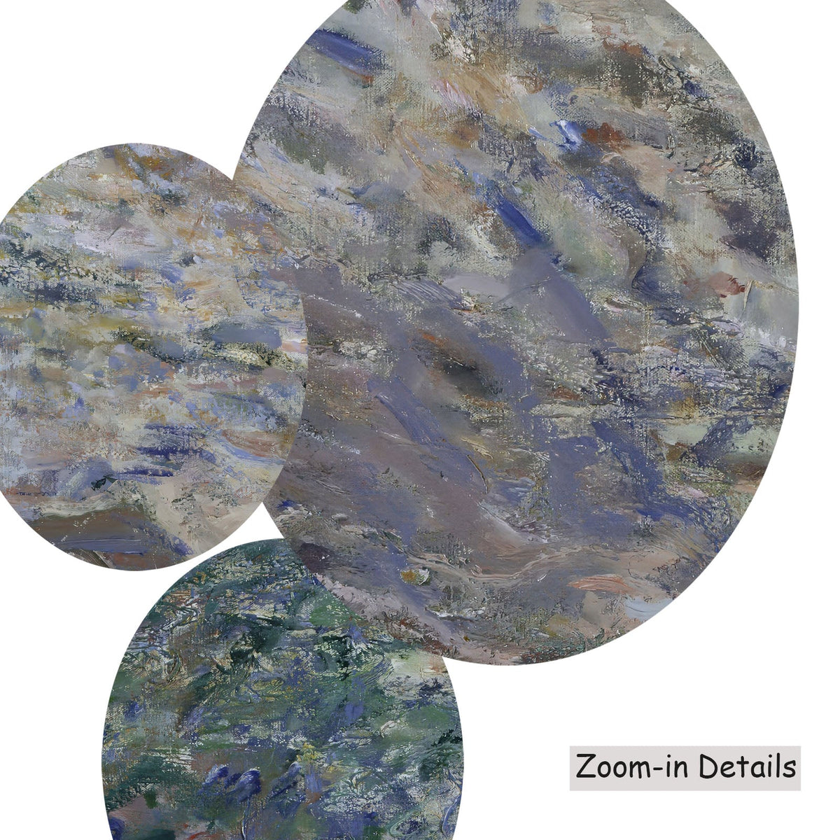 Claude Monet — The Manneporte near Étretat canvas — close-up detail of the framed canvas print