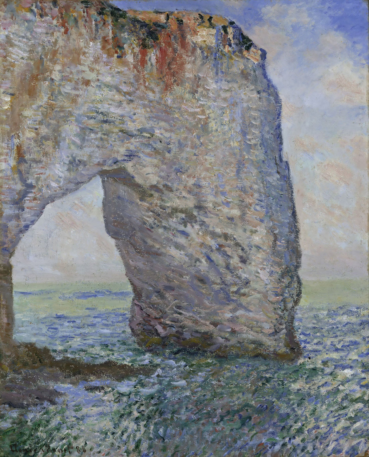 The Manneporte near Étretat — Tall Coastal canvas wall art by Claude Monet