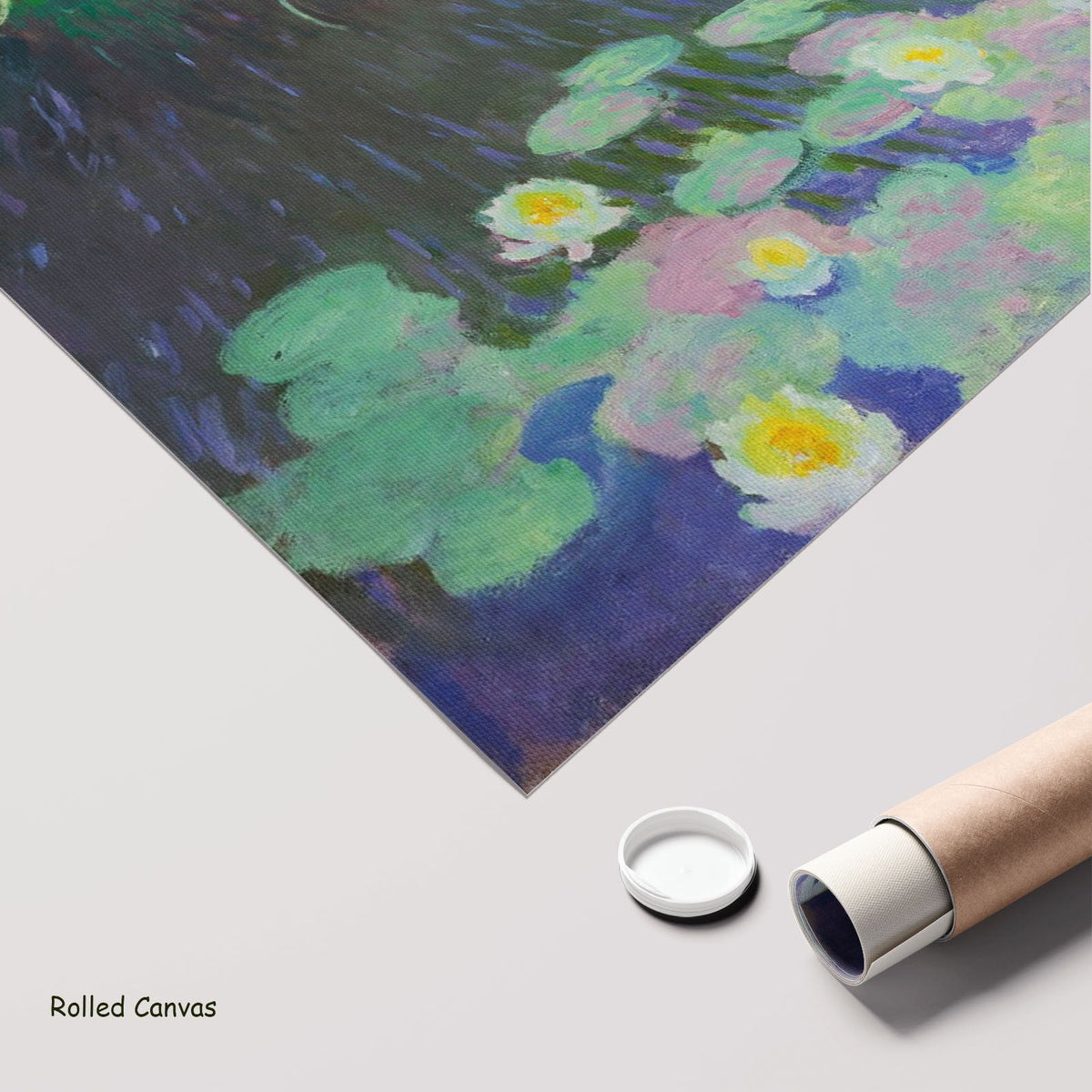 Claude Monet, Water-Lilies with Reflections of Green Grasses — rolled canvas 6