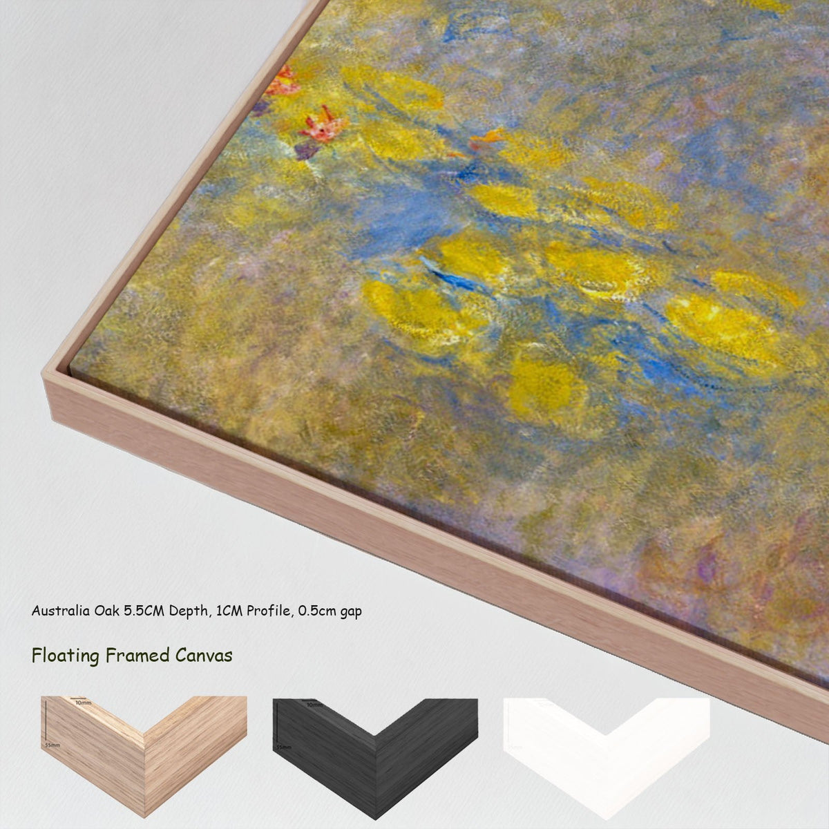 Claude Monet, Water Lilies — floating frames canvas 7