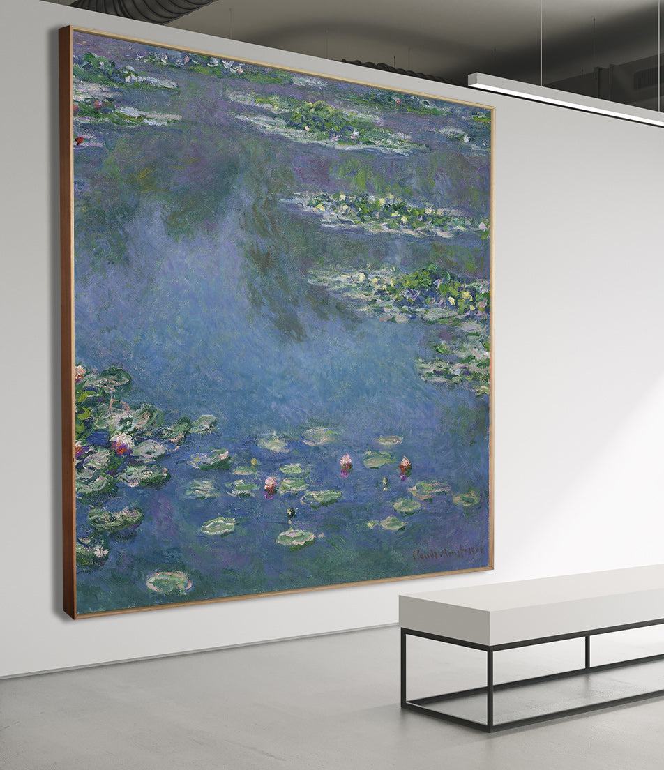 Claude Monet — Water Lilies Large Blue Floral canvas wall art