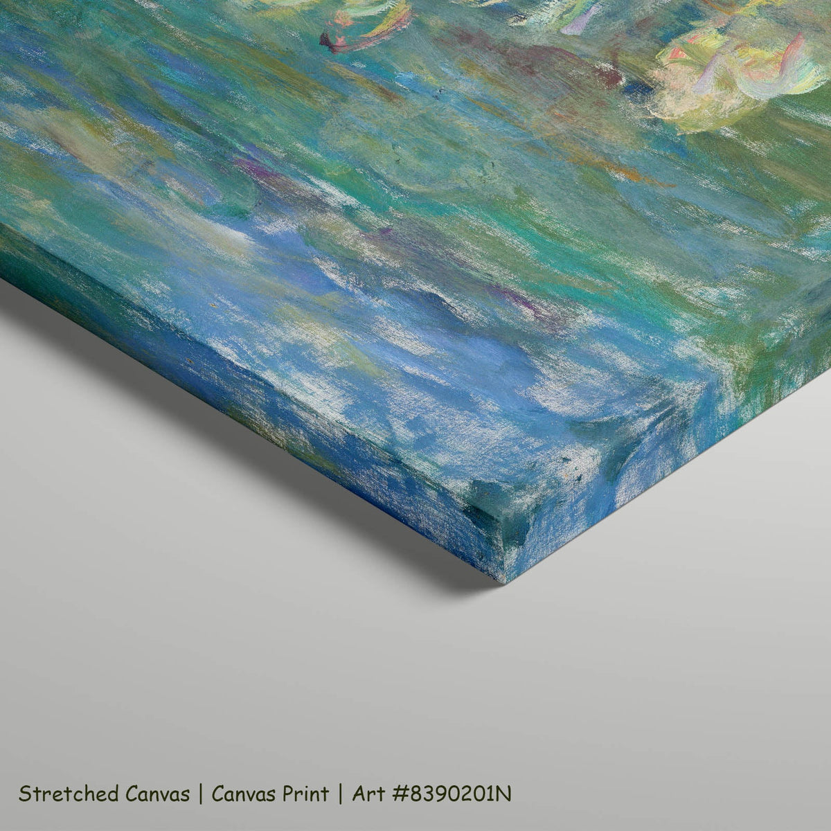 Claude Monet — Water Lilies (Panoramic) Floral art on stretched canvas