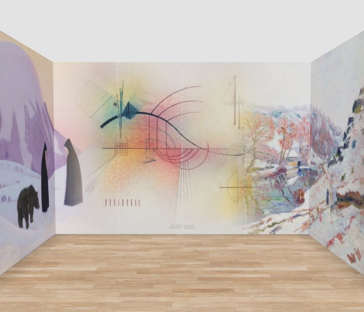 Wall mural room preview