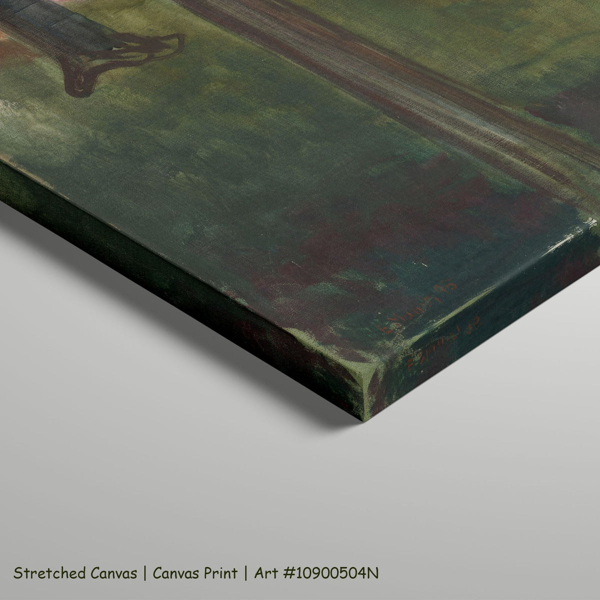 Moonlight by Edvard Munch as a large stretched blue and green Expressionist canvas print