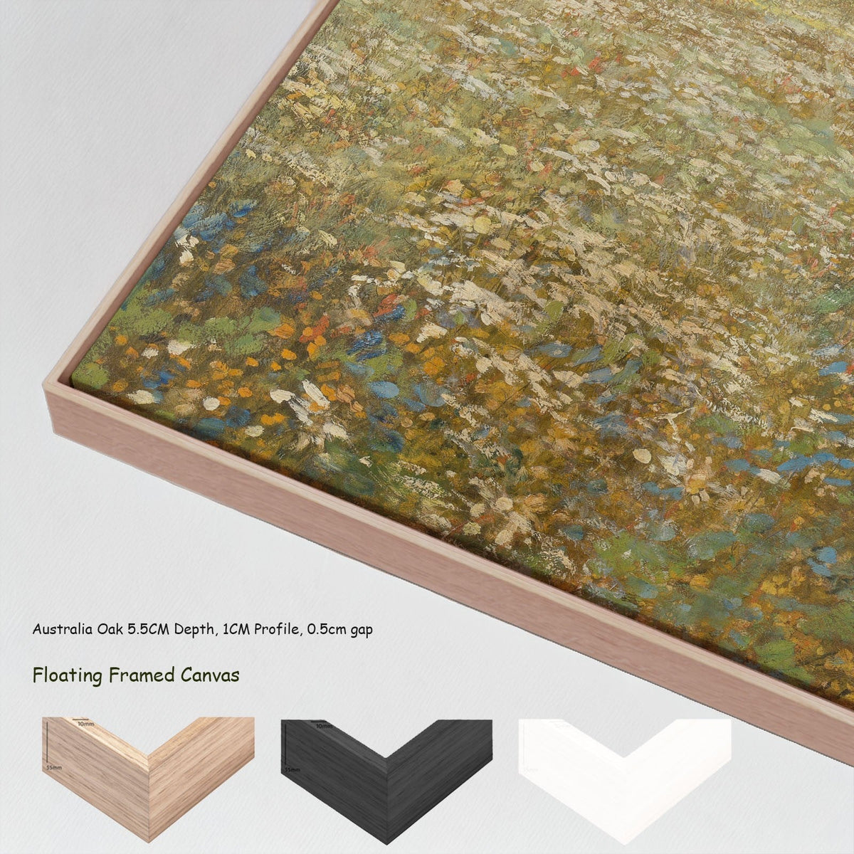 Egbert Rubertus Derk Schaap — Meadow in Bloom canvas wall art with floating frame options