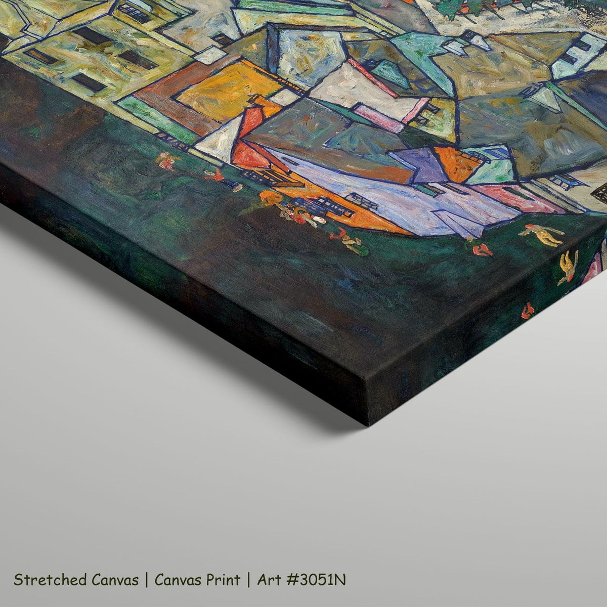 Egon Schiele, Crescent of Houses — stretched canvas 5