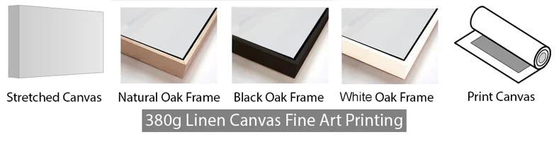 Custom Canvas Print & Oak Frame | Large Scale: 80-600cm | Museum Grade | Free Shipping