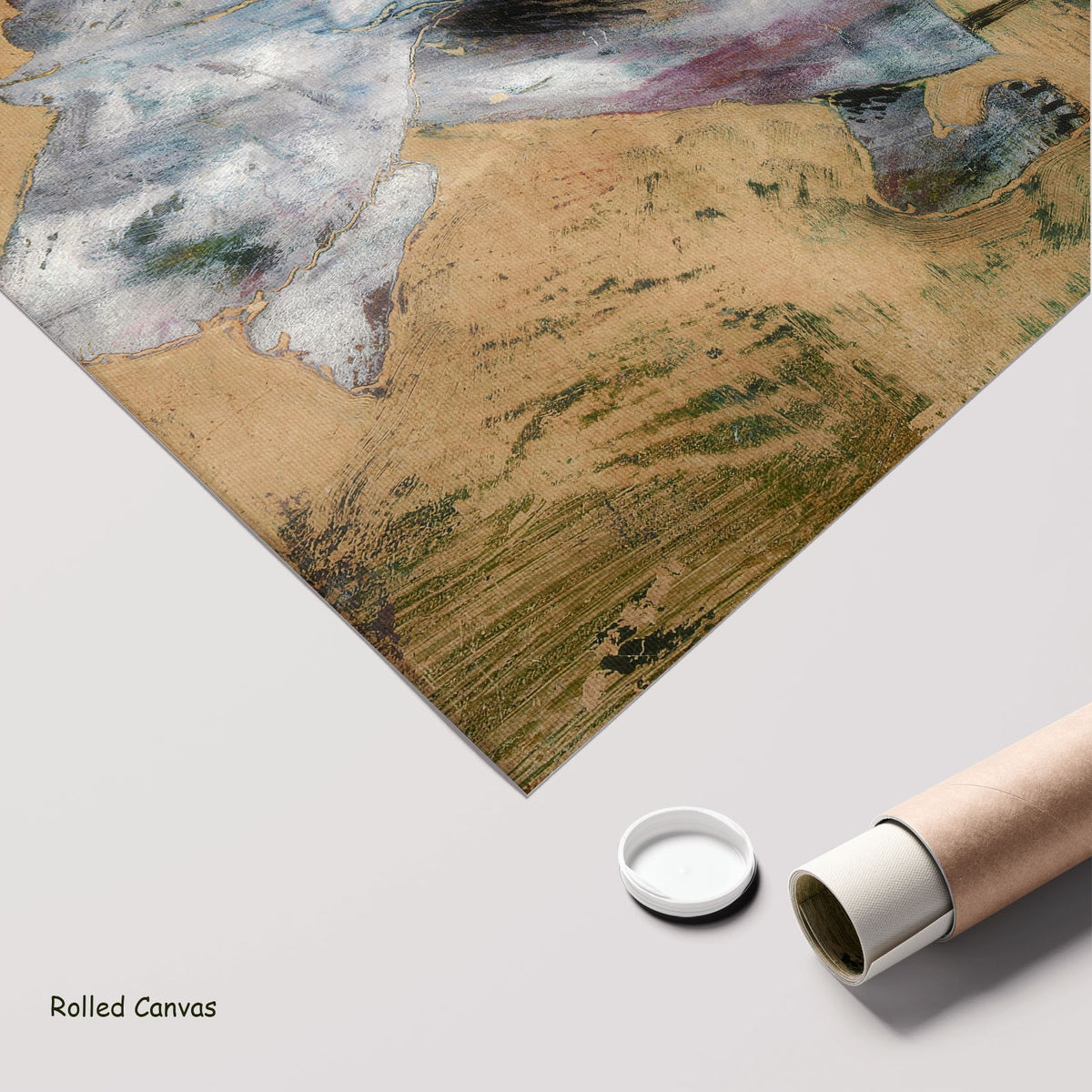The Monster by Frits Van den Berghe as a large rolled brown and grey Surrealist canvas print