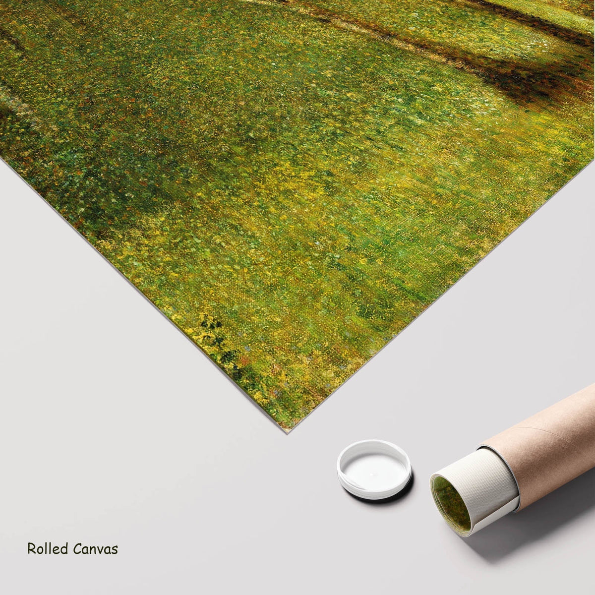Georges Seurat — The Forest at Pontaubert Landscape art as a rolled canvas print