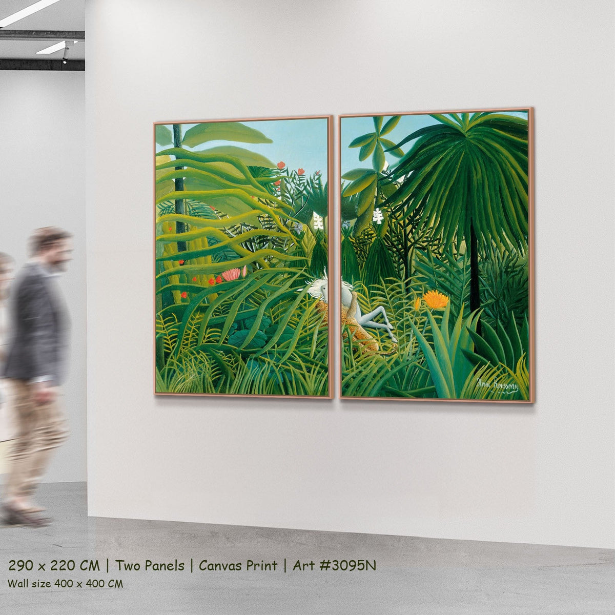 Henri Rousseau, Horse Attacked by a Jaguar — 290x220 two panels 4