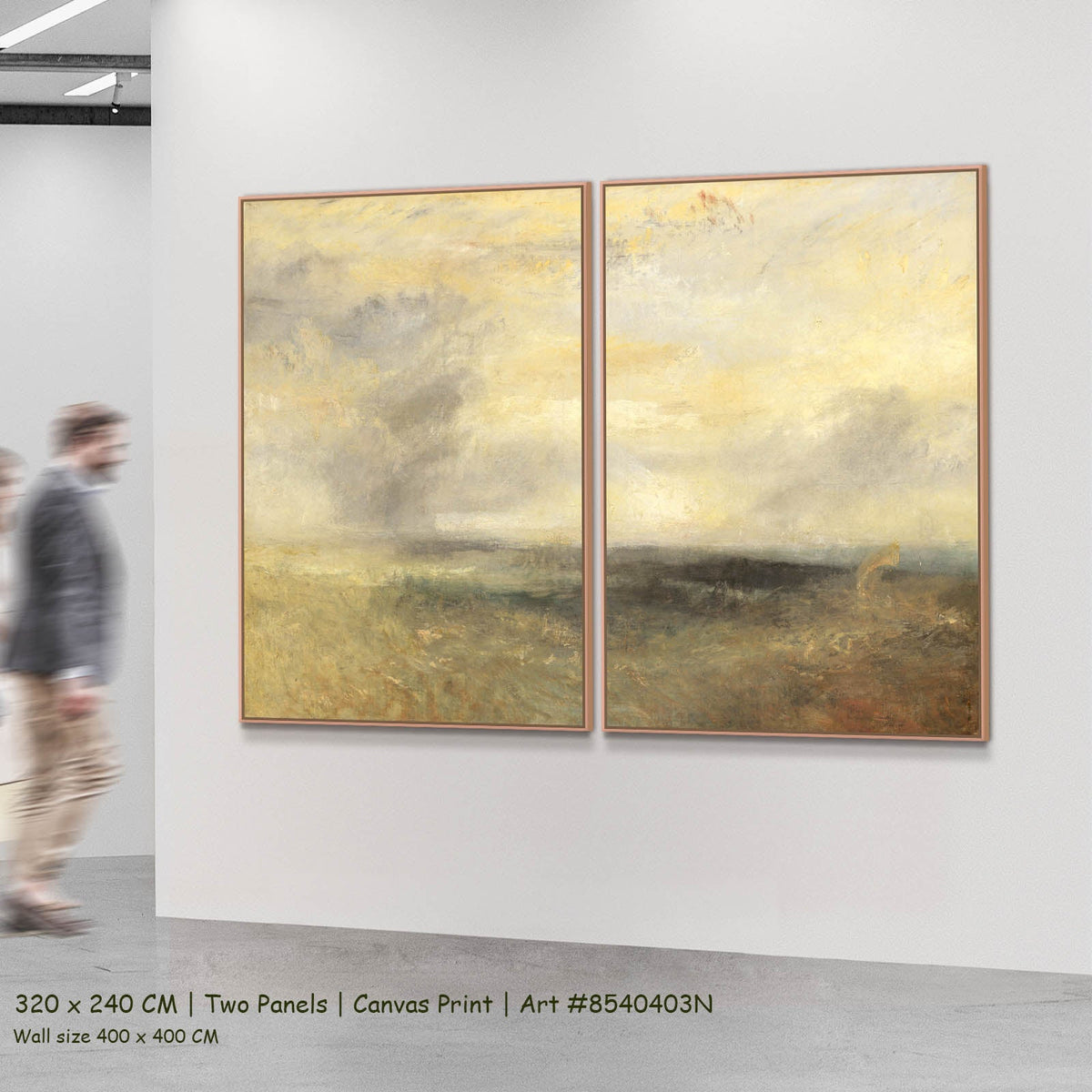 J.M.W. Turner — Margate, from the Sea Seascape two-panel canvas wall art set, 320 × 240 cm