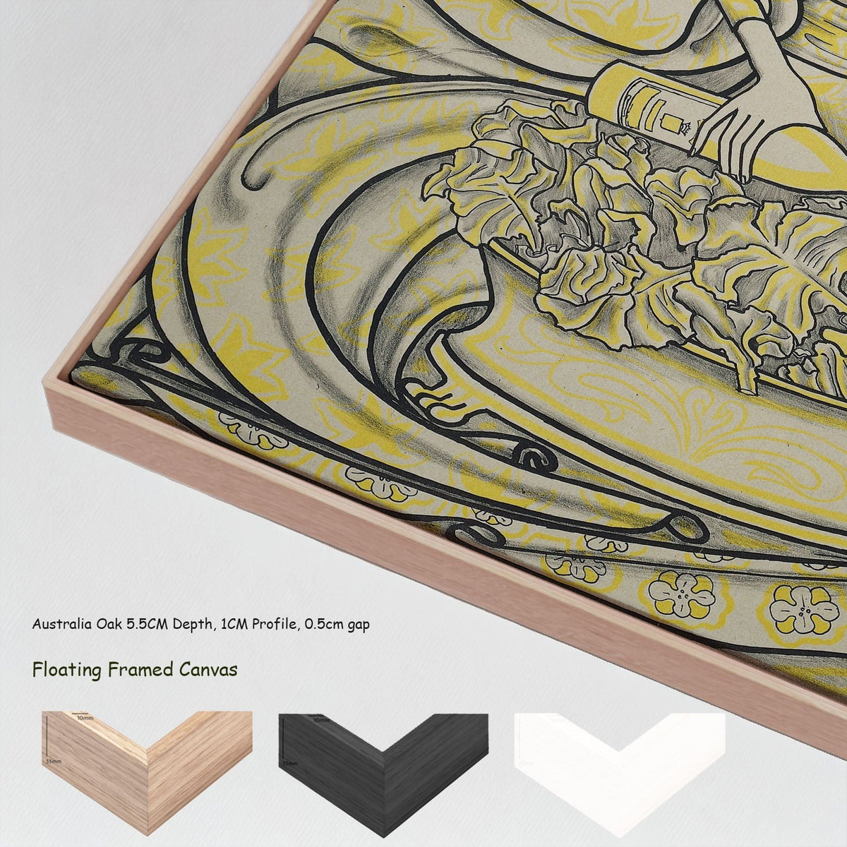 Jan Toorop — Delftsche Slaolie (Delft Salad Oil Poster) canvas wall art with floating frame options