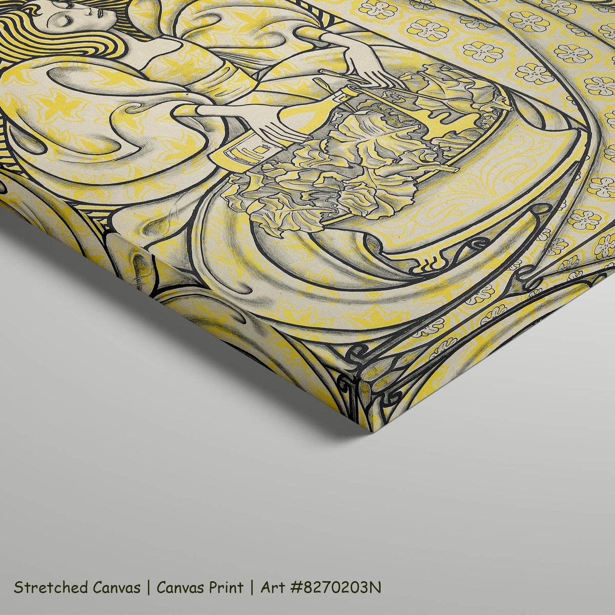 Jan Toorop — Delftsche Slaolie (Delft Salad Oil Poster) Nouveau art on stretched canvas