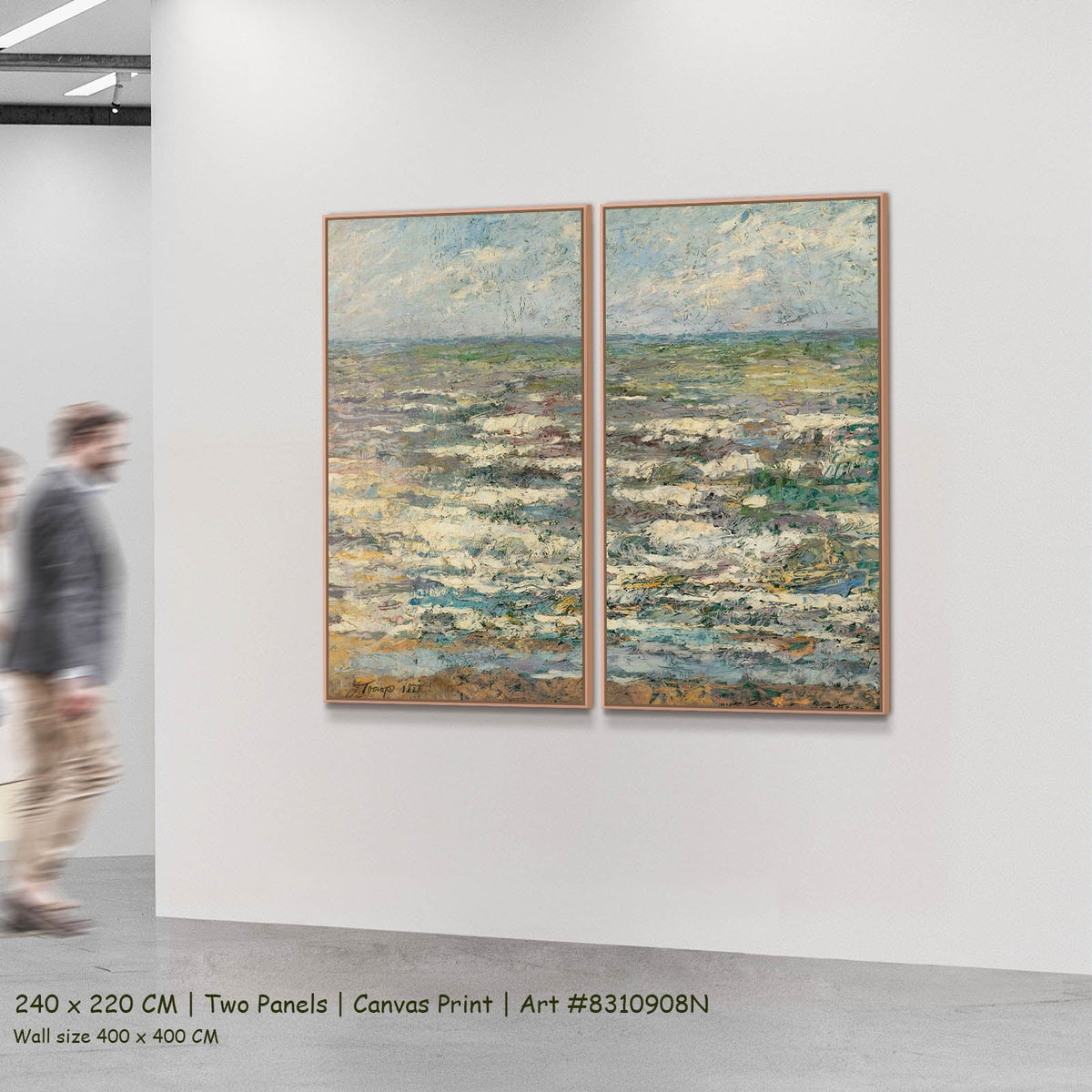 Jan Toorop — The Sea Seascape two-panel canvas wall art set, 240 × 220 cm