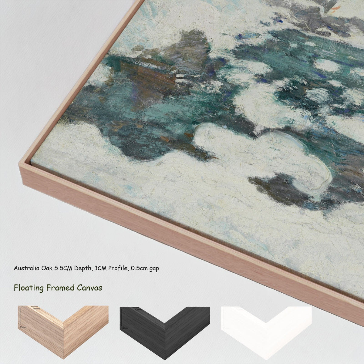 John Henry Twachtman — Icebound canvas wall art with floating frame options