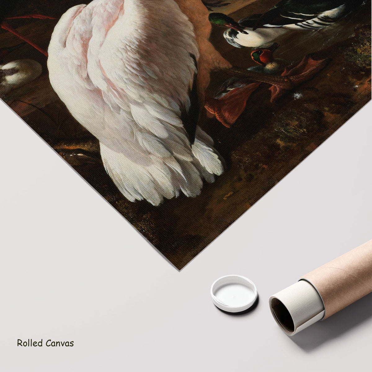 Melchior d'Hondecoeter, The Floating Feather — rolled canvas 6