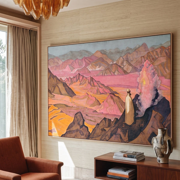 Nicholas Roerich | Big Pink Symbolist Wall Art | Mohammed the Prophet