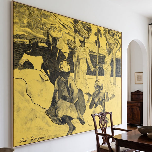 Paul Gauguin | Large Yellow Symbolist Canvas Print | Grasshoppers and Ants