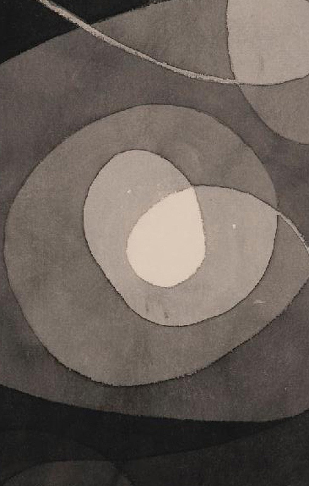Paul Klee — Spiral Screw Flowers II canvas — close-up detail of the framed canvas print